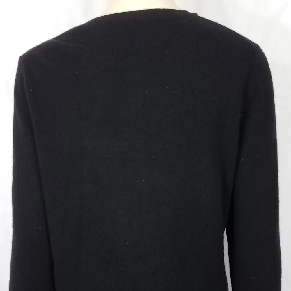 Apt. 9 black purple argyle Cashmere cardigan Large - Picture 6 of 8